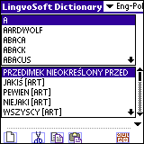 Polsko<->Angielski s\x{00c5}ownik LingvoSoft 2006 dla Palm OS Angielski - Polski