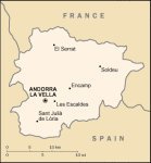 Andora - mapa kraju