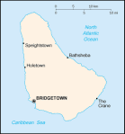Barbados - mapa kraju