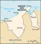 Brunei Darussalam - mapa kraju