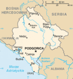 Czarnogóra - mapa kraju