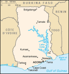 Ghana - mapa kraju
