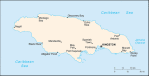 Jamajka - mapa kraju