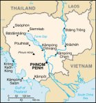 Kambodża - mapa kraju