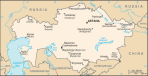 Kazachstan - mapa kraju