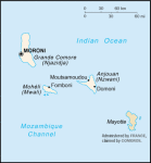 Komory - mapa kraju