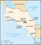 Kostaryka - mapa kraju