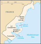 Monako - mapa kraju