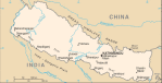 Nepal - mapa kraju