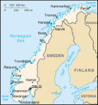 Norwegia - mapa kraju
