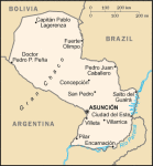 Paragwaj - mapa kraju