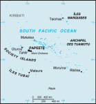 Polinezja Francuska - mapa kraju