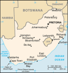 Republika Południowej Afryki - mapa kraju