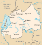 Ruanda - mapa kraju
