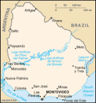 Urugwaj - mapa kraju