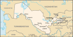 Uzbekistan - mapa kraju