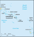Wyspy Salomona - mapa kraju