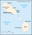 Wyspy Świętego Krzysztofa i Nevis - mapa kraju