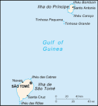 Wyspy Świętego Tomasza i Książęca - mapa kraju