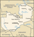 Zambia - mapa kraju