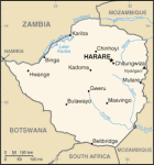 Zimbabwe - mapa kraju